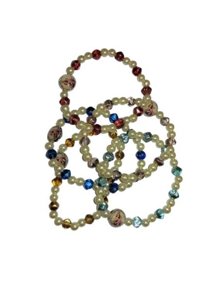 Brazalete Perlas Blancas Cristal Col Surt. Metal V. Del Carmen