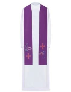 Estola Figuras Colores Morada