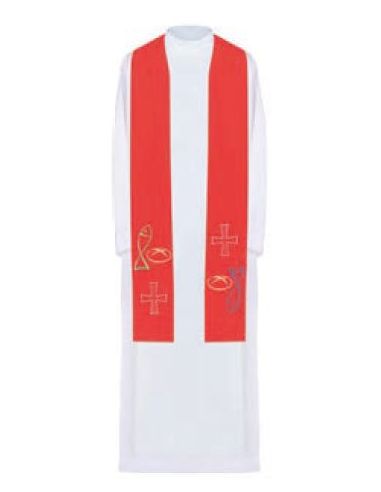 Estola Figuras Colores Roja|Libreriasalesiana