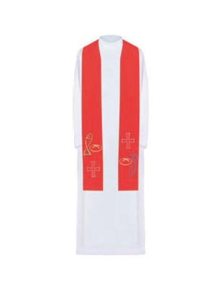 Estola Figuras Colores Roja|Libreriasalesiana