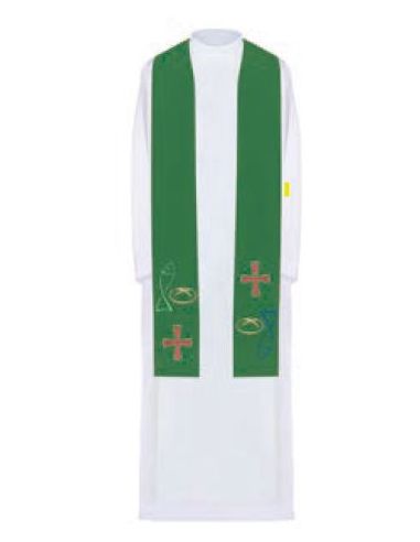 Estola Figuras Colores Verde|Libreriasalesiana