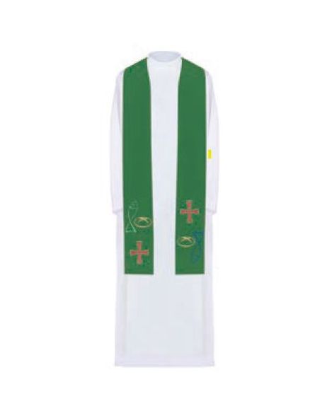 Estola Figuras Colores Verde|Libreriasalesiana