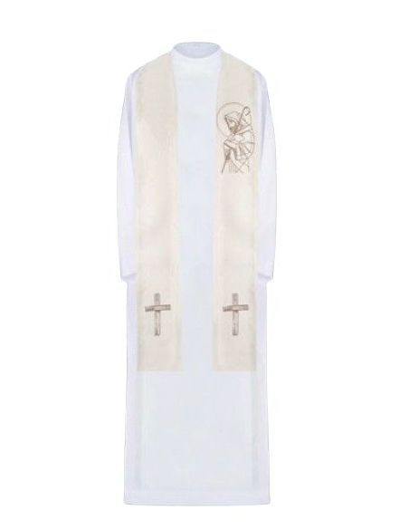 Estola Cristo Pastor Blanca|Libreriasalesiana