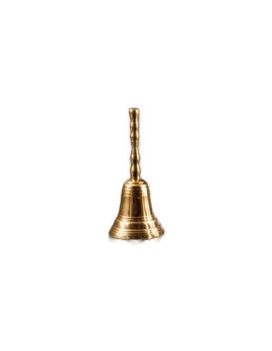Campana Mesa Latón Dorada 9Cm Sonido Navidad