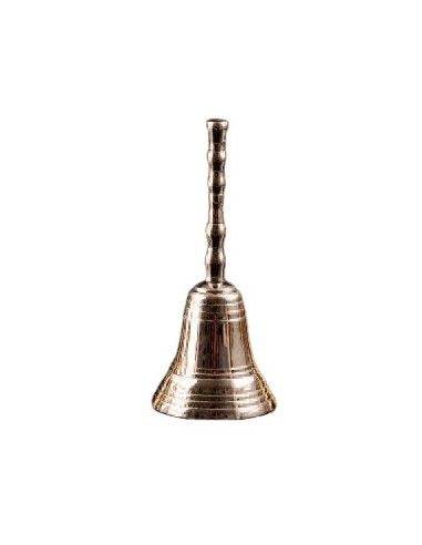 Campana Mesa  Latón Plateada 9Cm Sonido Navidad