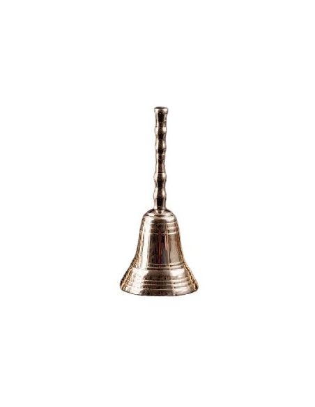 Campana Mesa  Latón Plateada 9Cm Sonido Navidad
