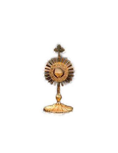 Custodia Baño Oro Rayos Cruz 27Cm