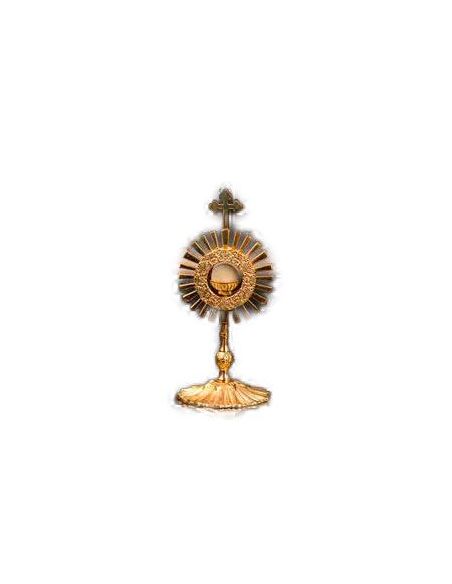 Custodia Baño Oro Rayos Cruz 27Cm