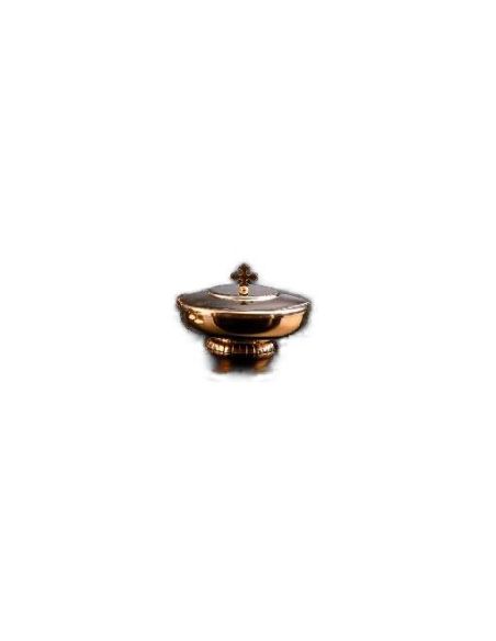 Copón Cruz Baño Oro 9,5Cm X 6,5Cm Diam.