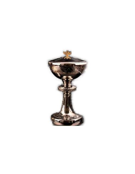 Copón Baño Plata Y Oro 23Cm