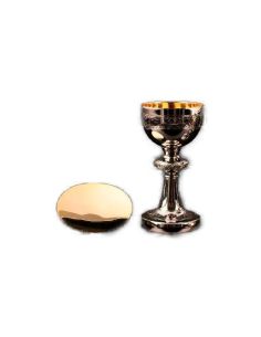Cáliz Con Patena Baño Plata Y Oro 20Cm