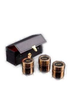 Estuche Cuero Tres Crismeras 12Cm X5Cm