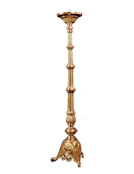Candelabro Pulido Latón Dorado 85Cm|Libreriasalesiana
