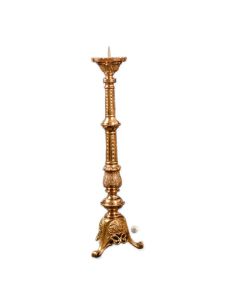 Candelabro Pulido  Latón Dorado 62Cm