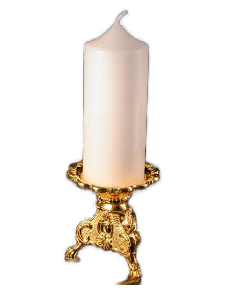Candelabro Latón Dorado 15Cm - 10Cm Diam Máximo.