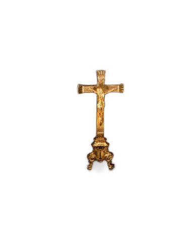 Cruz Altar 26Cm Latón Dorada