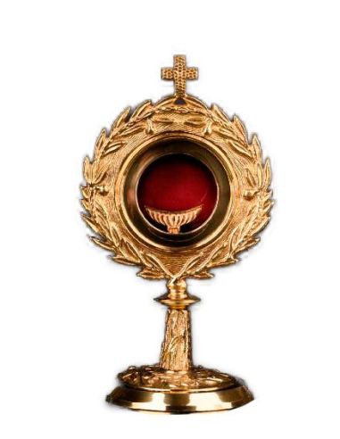 Custodia Latón Baño Oro 27Cm