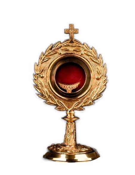 Custodia Latón Baño Oro 27Cm