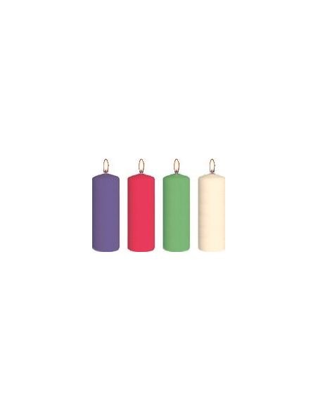 Juego 4 Pequeñas Velas 10X4,5Cm Adviento