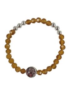 Brazalete Cristal 6 Bol.Metal Ambar V. Del Pilar