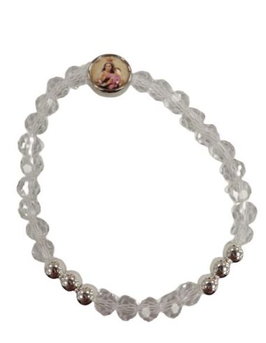 Brazalete Cristal 6 Bol.Metal Transparente Carmen