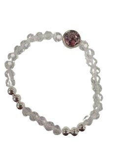 Brazalete Cristal 6 Bol.Metal Transparente V. Pilar