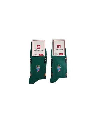 Calcetines Maria Auxiliadora, Don Bosco Y Domingo Savio Verde Talla 41/46