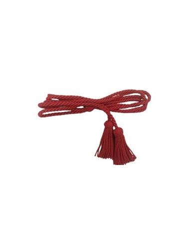 Cíngulo Rayón Borla Cuadrada Fleco Torcido 3 M. Rojo