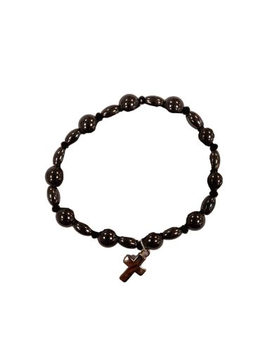 Brazalete Hematites Redond 9Mm Y Ovales