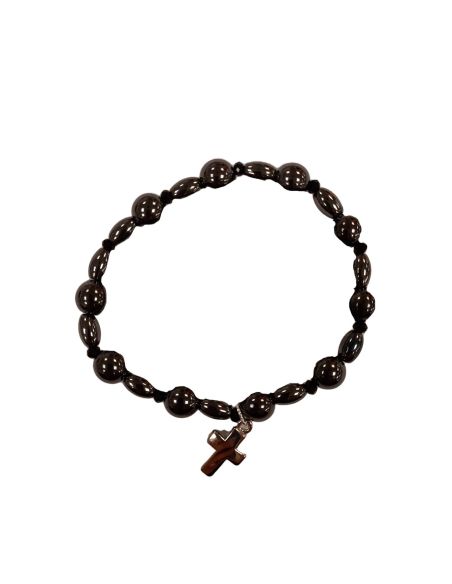 Brazalete Hematites Redond 9Mm Y Ovales