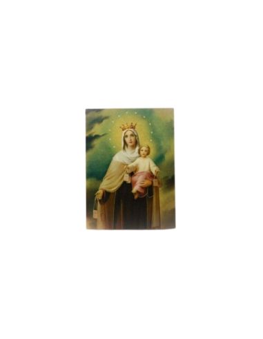 Tabla 8x10,5 cm icono virgen del carmen