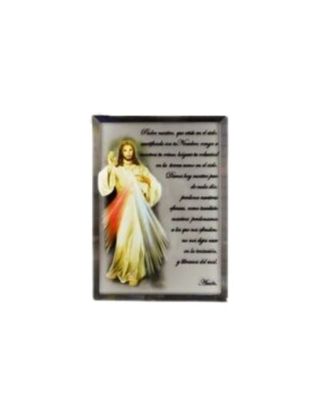 Repie cristal espejo 95x130 padre nuestro