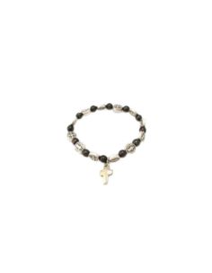 Brazalete hematite s.benito c/cruz