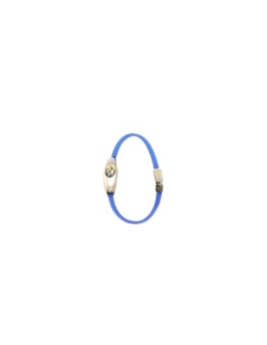 Brazalete azul pequeño goma virgen carmen