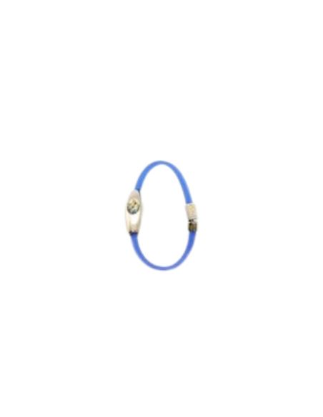 Brazalete azul pequeño goma virgen carmen