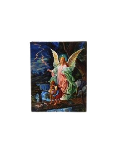 Lienzo 20x25 angel guarda puente