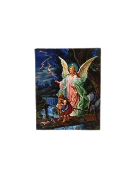 Lienzo 20x25 angel guarda puente