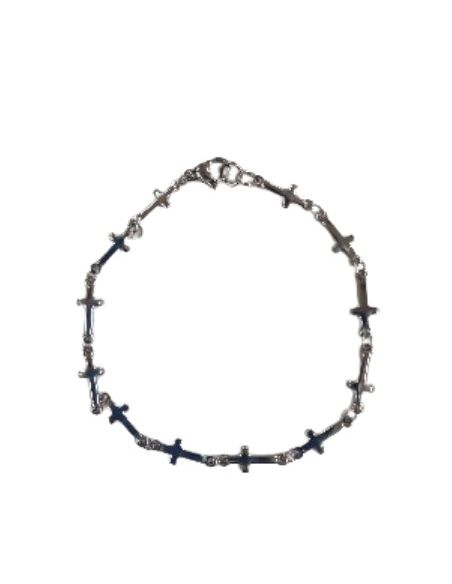 Pulsera de acero cruces