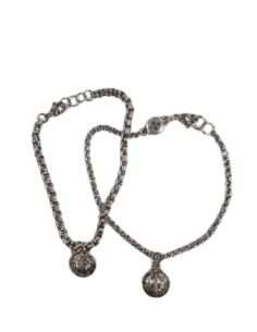 Pulsera cadena acero baño plata san benito