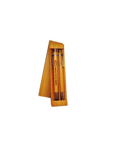 Set Bambú Boligrafo - Portaminas - Puntero Auxiliadora|Libreriasalesiana