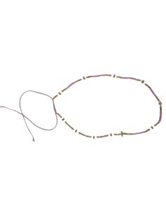 Collar rosario dorado rosa