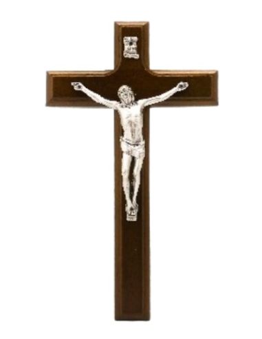 Crucifijo madera cuerpo metal 16,5x9,5ººº