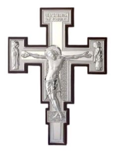 Cruz plata san damian 34cm