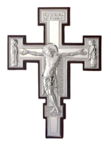 Cruz plata san damian 34cm