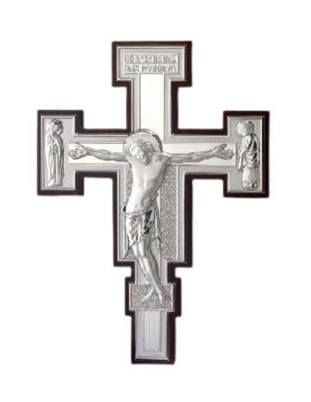 Cruz plata san damian 34cm