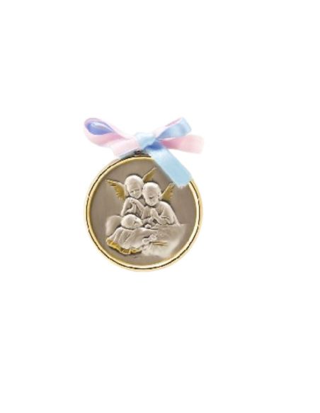 Med. cuna plata/dorada 7cm lazo angeles 1415