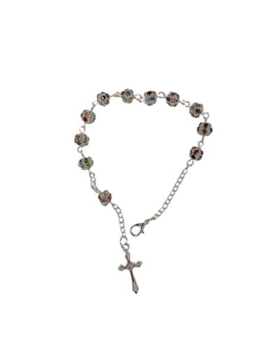 Pulsera cristal strass 6mm multiculor