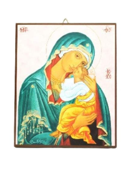 Icono virgen azul monastyrski 11,2x14,3