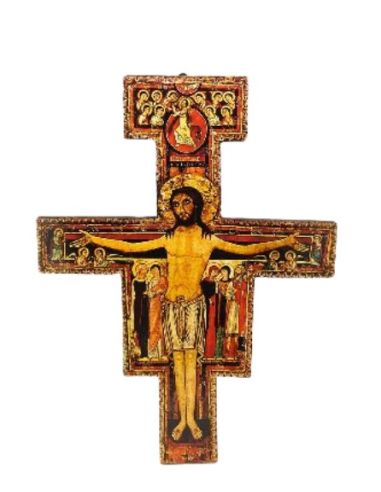 Cruz madera san damian 70x48cm