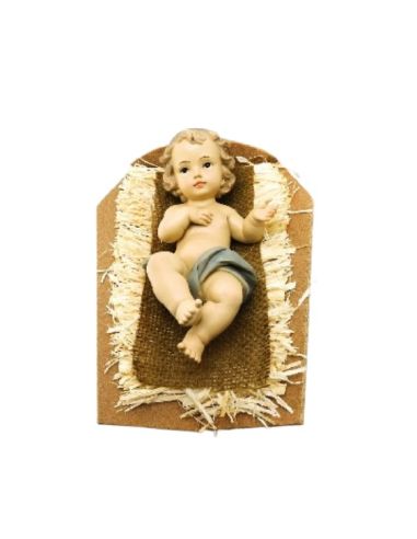 Niño resina con cuna 21,5x27,5 - 11x20cm pb13920 (6)